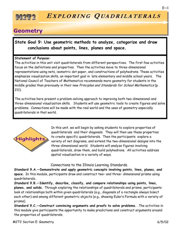 geometry concepts and connections unit 5 answer key