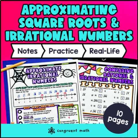 geometry guided notes square roots answer key