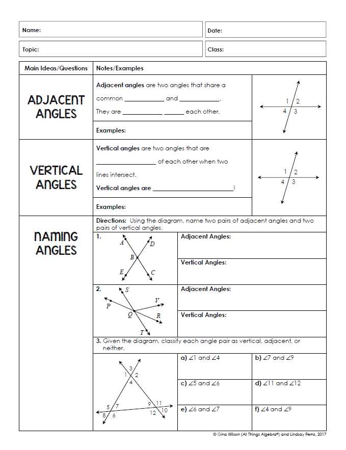 geometry unit 6 answer key