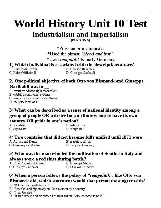 glencoe world history modern times answer key chapter 10