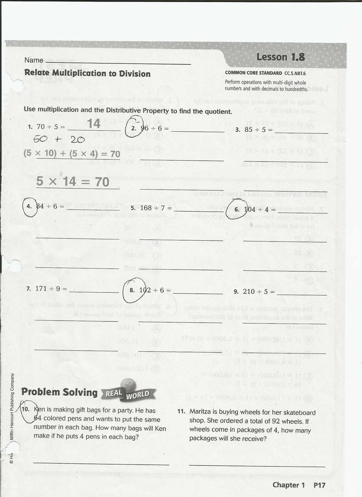 go math practice book 4th grade answer key
