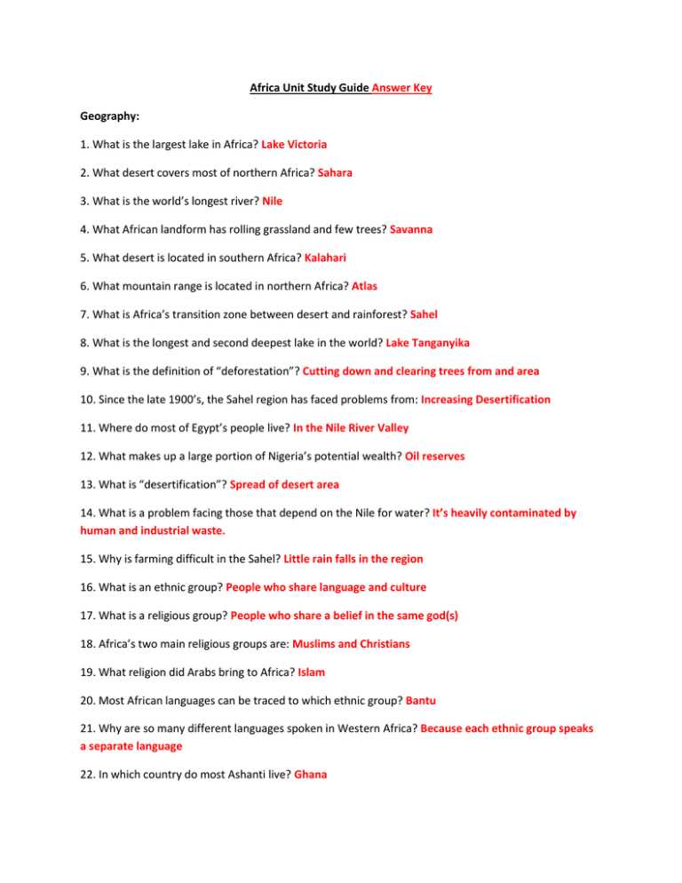 government study guide answer key