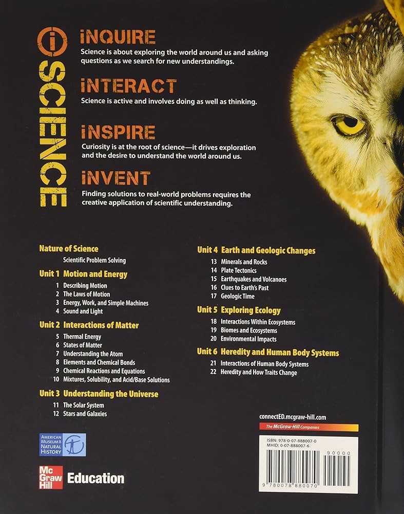 grade 7 iscience answer key