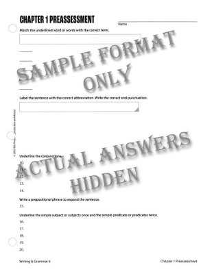grammar 6 answer key