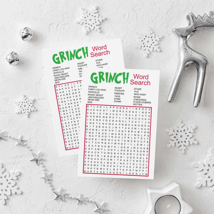 grinch word search answer key grinch word search answer key