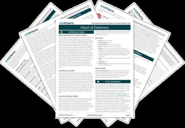 heart of darkness study guide answer key