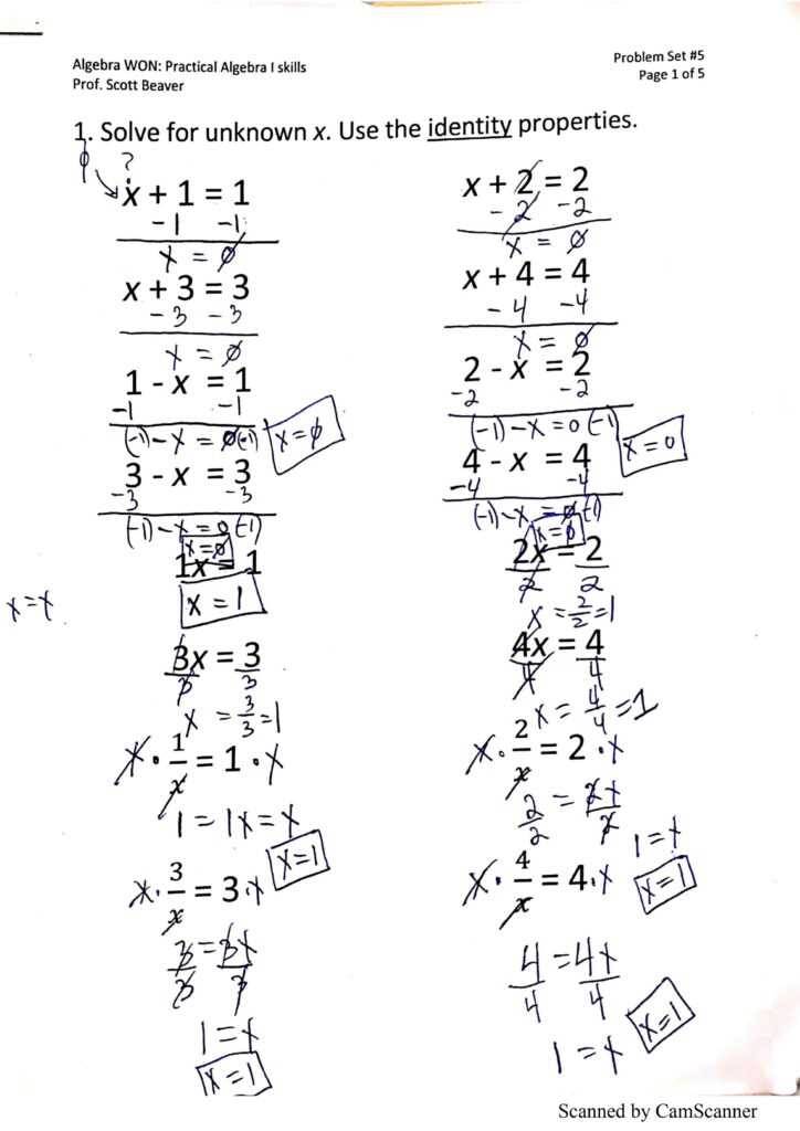 high school algebra practice test with answer key