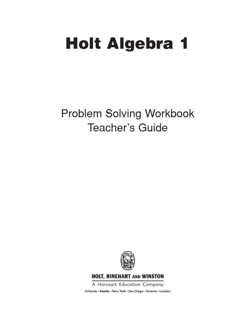 holt algebra 1 answers key