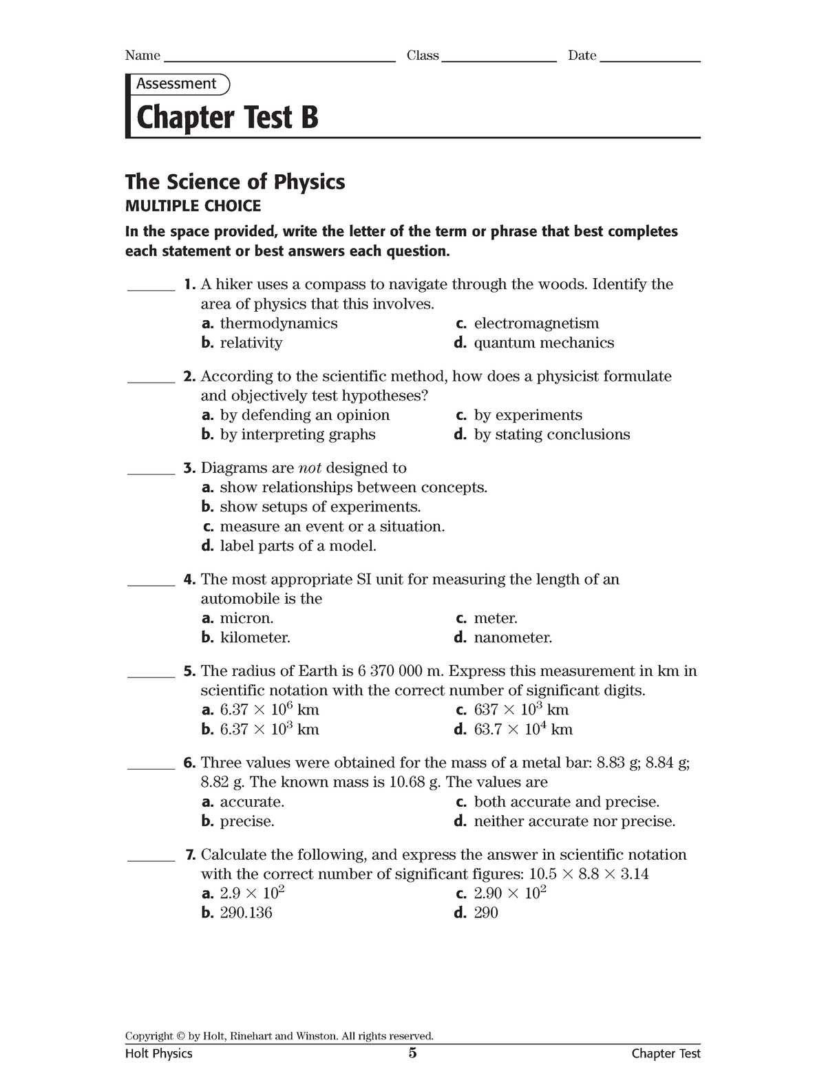 holt physics mixed review answer key