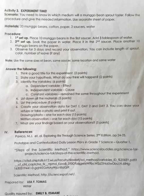 http sciencespot net answer key scientific method