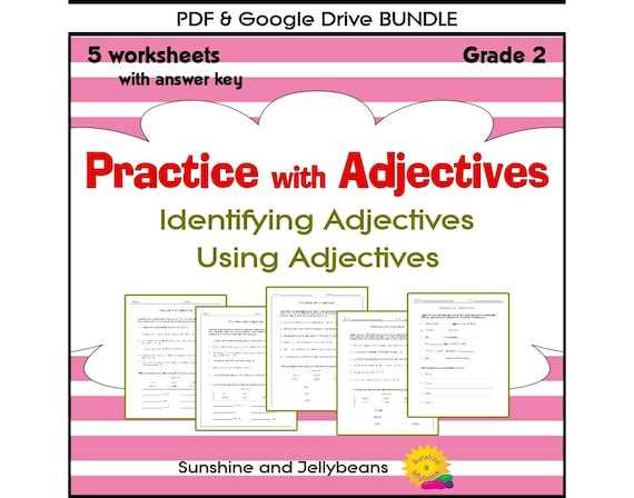 identifying adjectives answer key