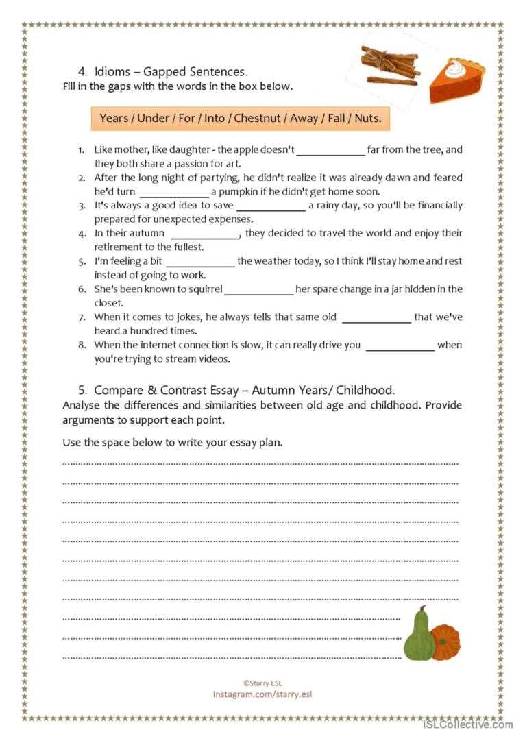 idioms test 1 answer key