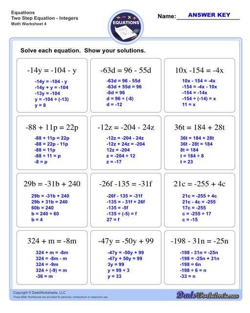 in math is the answer key grade 8
