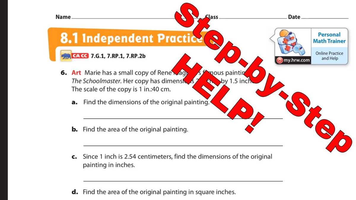 independent practice answer key