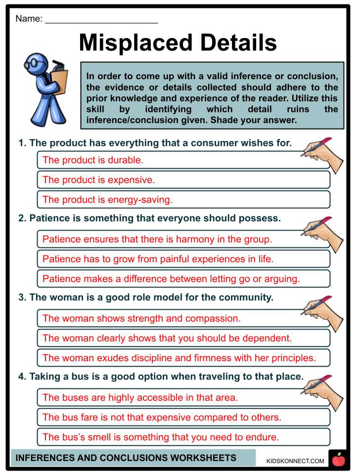inferences worksheet 10 answer key