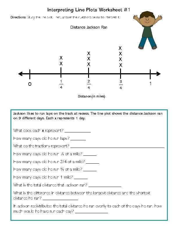 interpreting line plots worksheets answer key