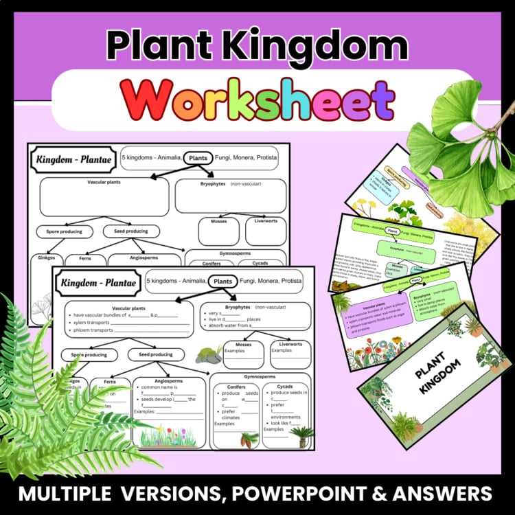 introduction to the plant kingdom homework study guide answer key