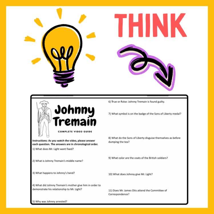 johnny tremain movie study guide answer key