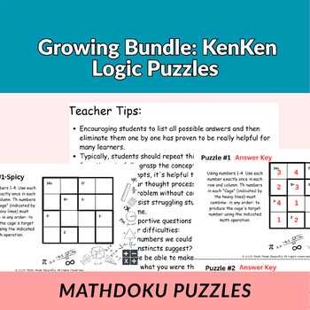 kenken puzzle answer key