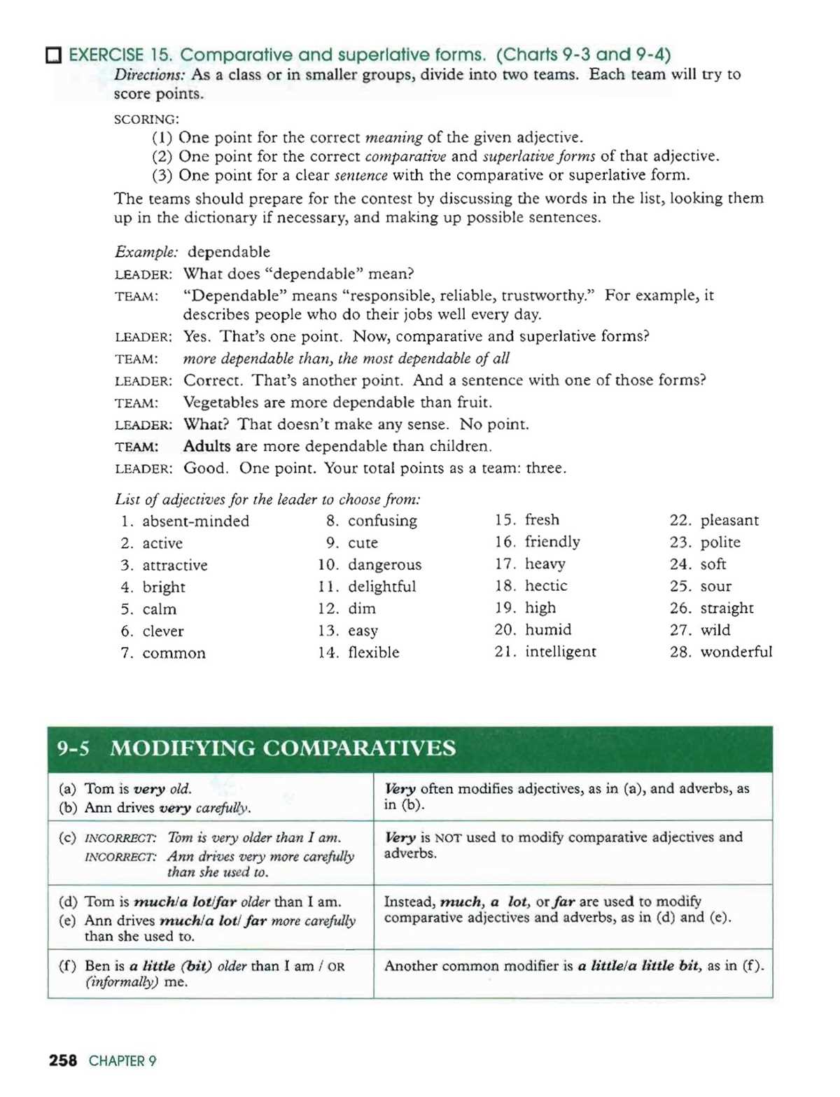 key to exercise on lesson 22 answer