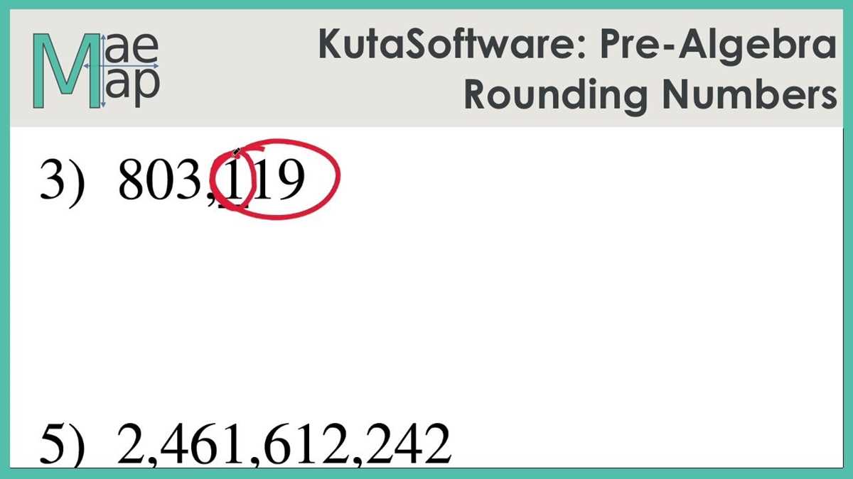 kuta software infinite pre algebra rounding numbers answer key