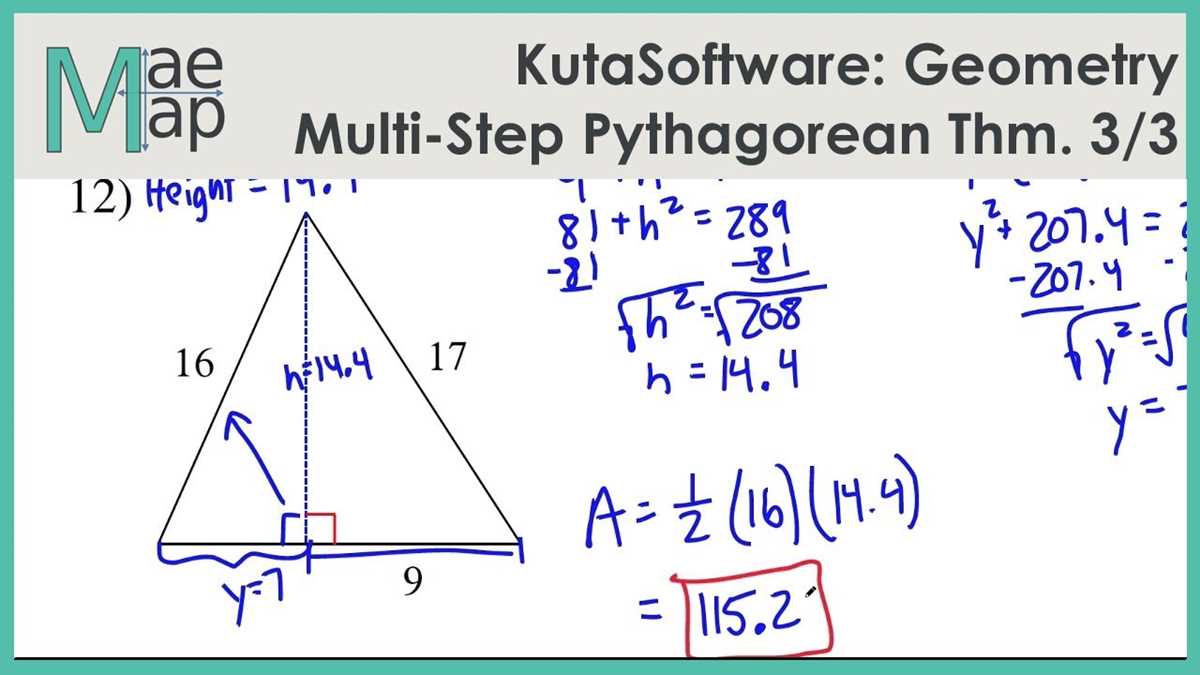 kuta software infinite pre algebra the pythagorean theorem answers key