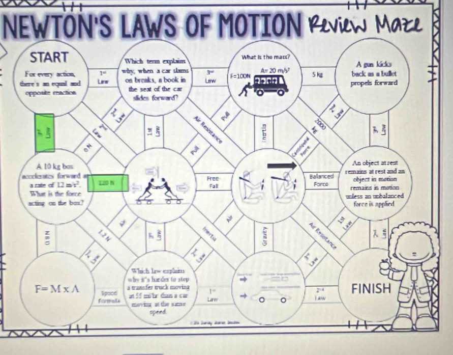 laws of motion puzzle answer key