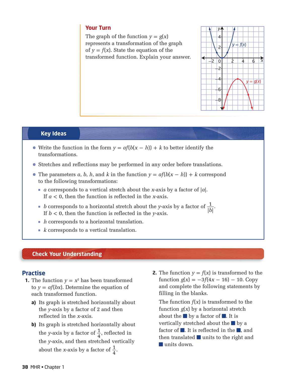 lesson 1 3 transformations of function graphs answer key