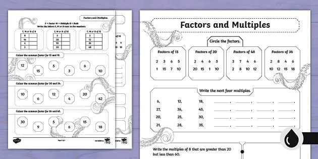 lesson 1 skills practice factors and multiples answer key