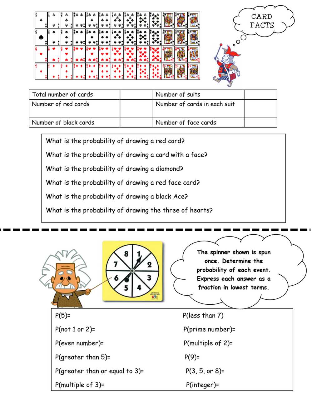 lesson 1 skills practice probability of simple events answer key