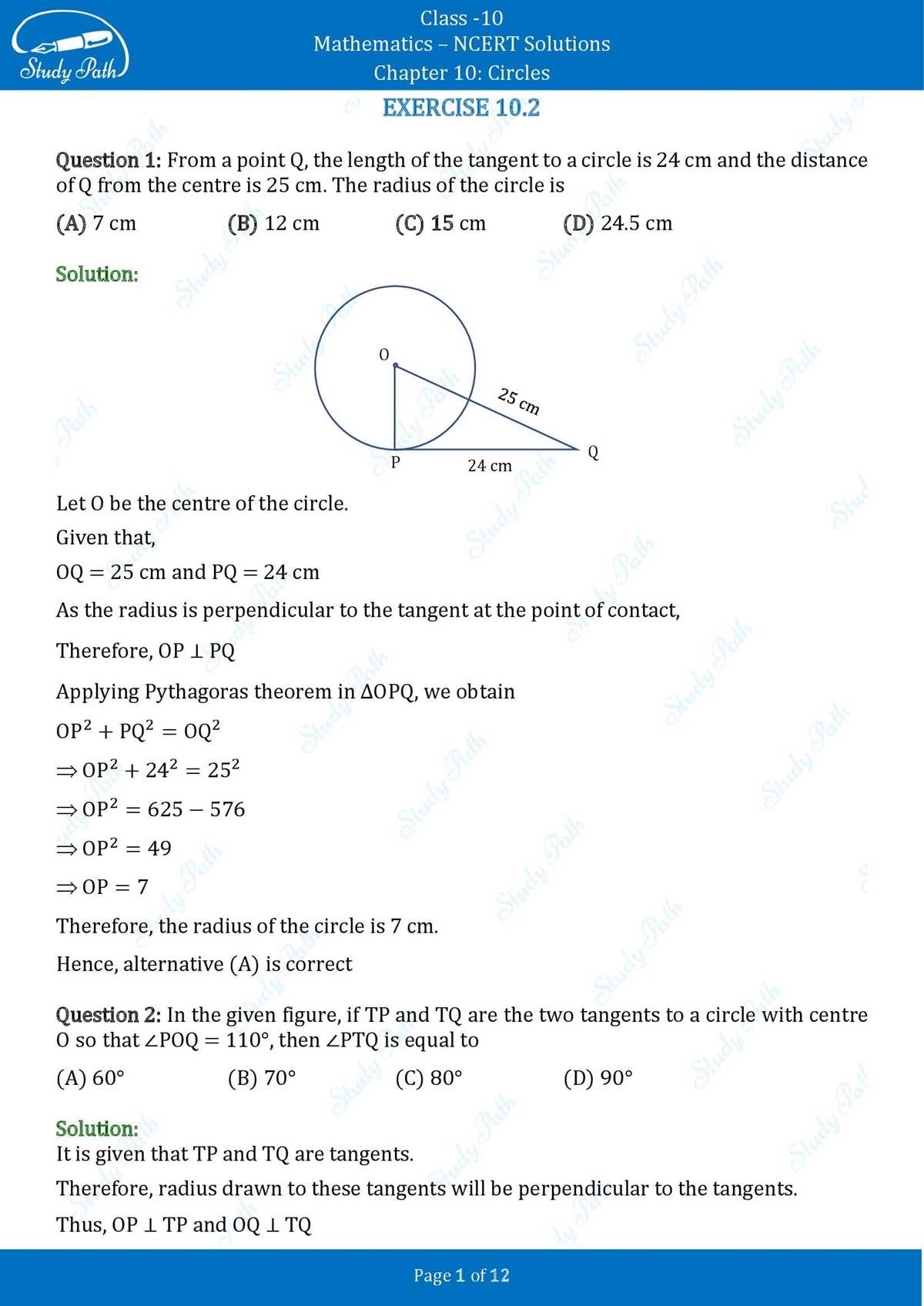 lesson 10.2 multiple choice answer key
