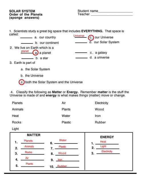 lesson 2 the inner planets answer key