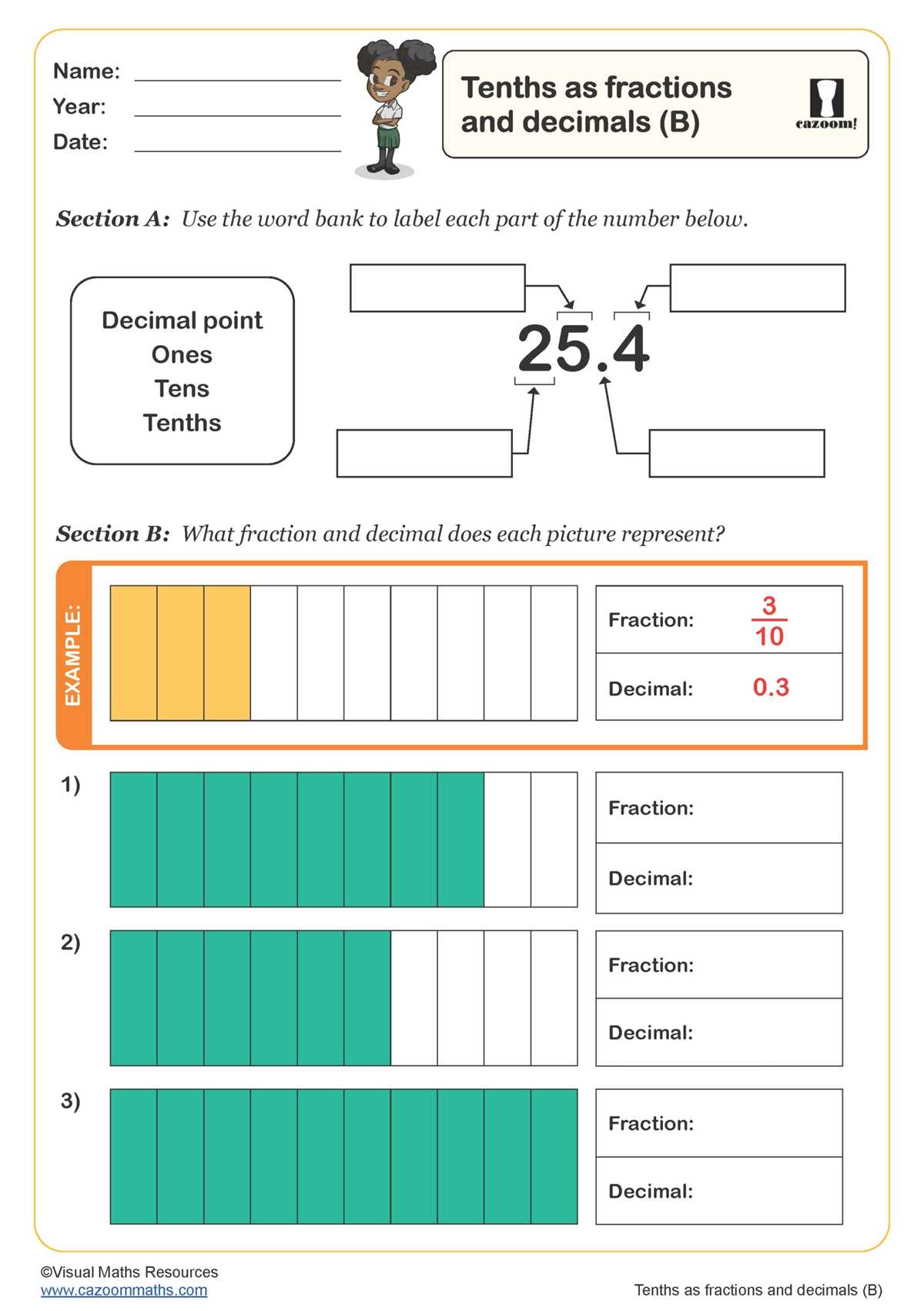 lesson 20 fractions as tenths and hundredths answer key