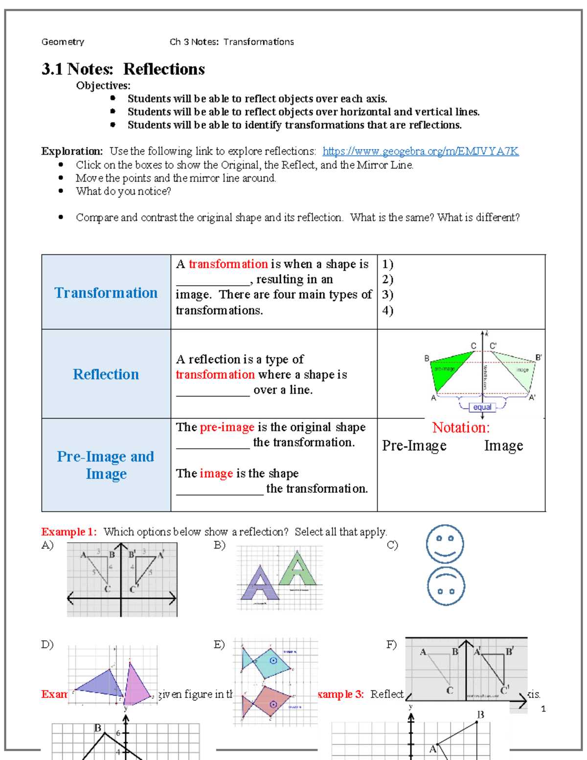 lesson 3 practice similarity and transformations answer key
