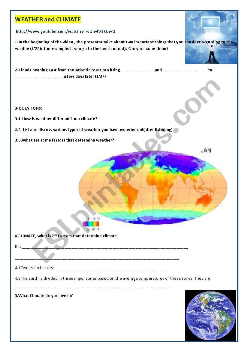 lesson 3.1 describing weather answer key