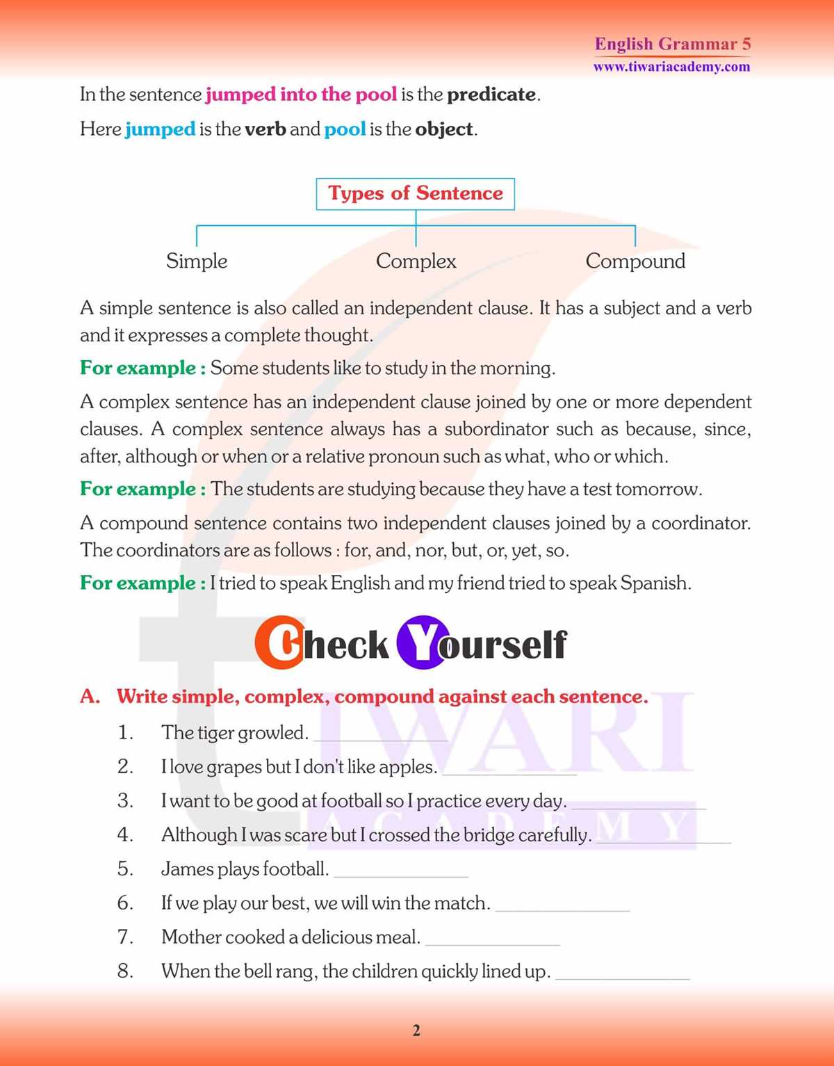lesson 5 compound complex sentences answer key