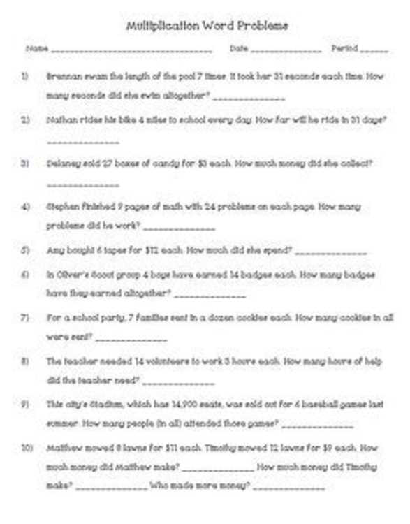 lesson 7 multiplication and division in word problems answer key