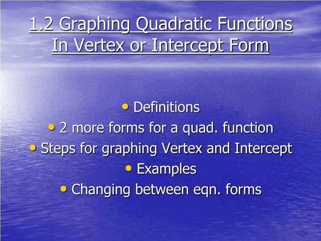lesson 9.3 from vertex to general form answer key