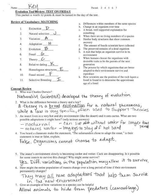 life science where have all the creatures gone answer key