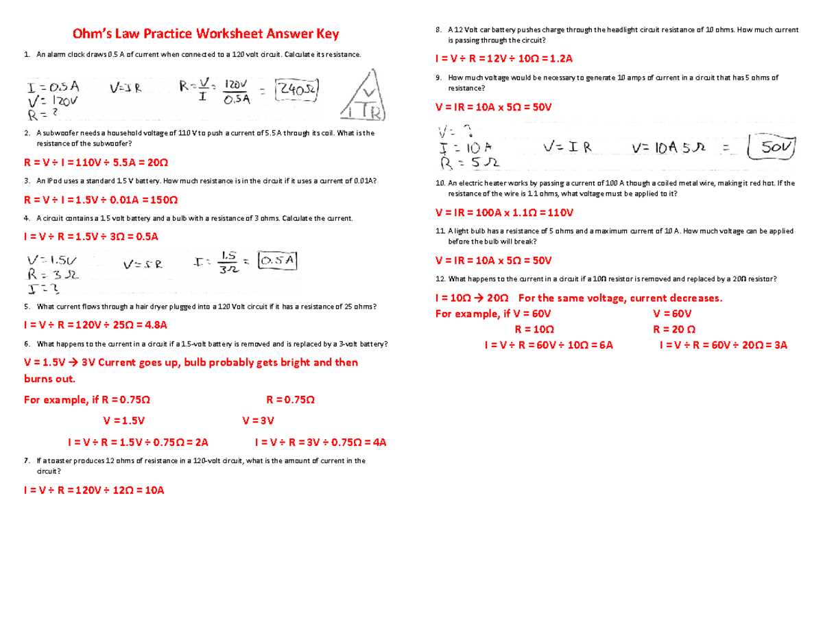 lumen ohm answer key