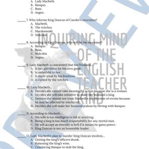 macbeth act 1 study guide answer key