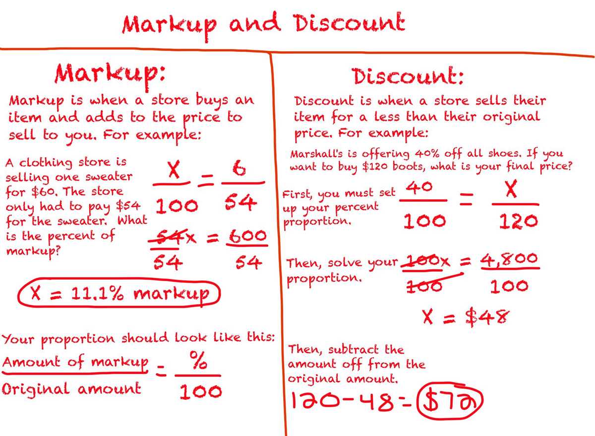 markup discount and tax answer key markup discount and tax answer key