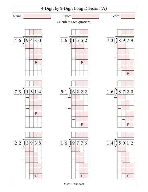 math drills com answer key