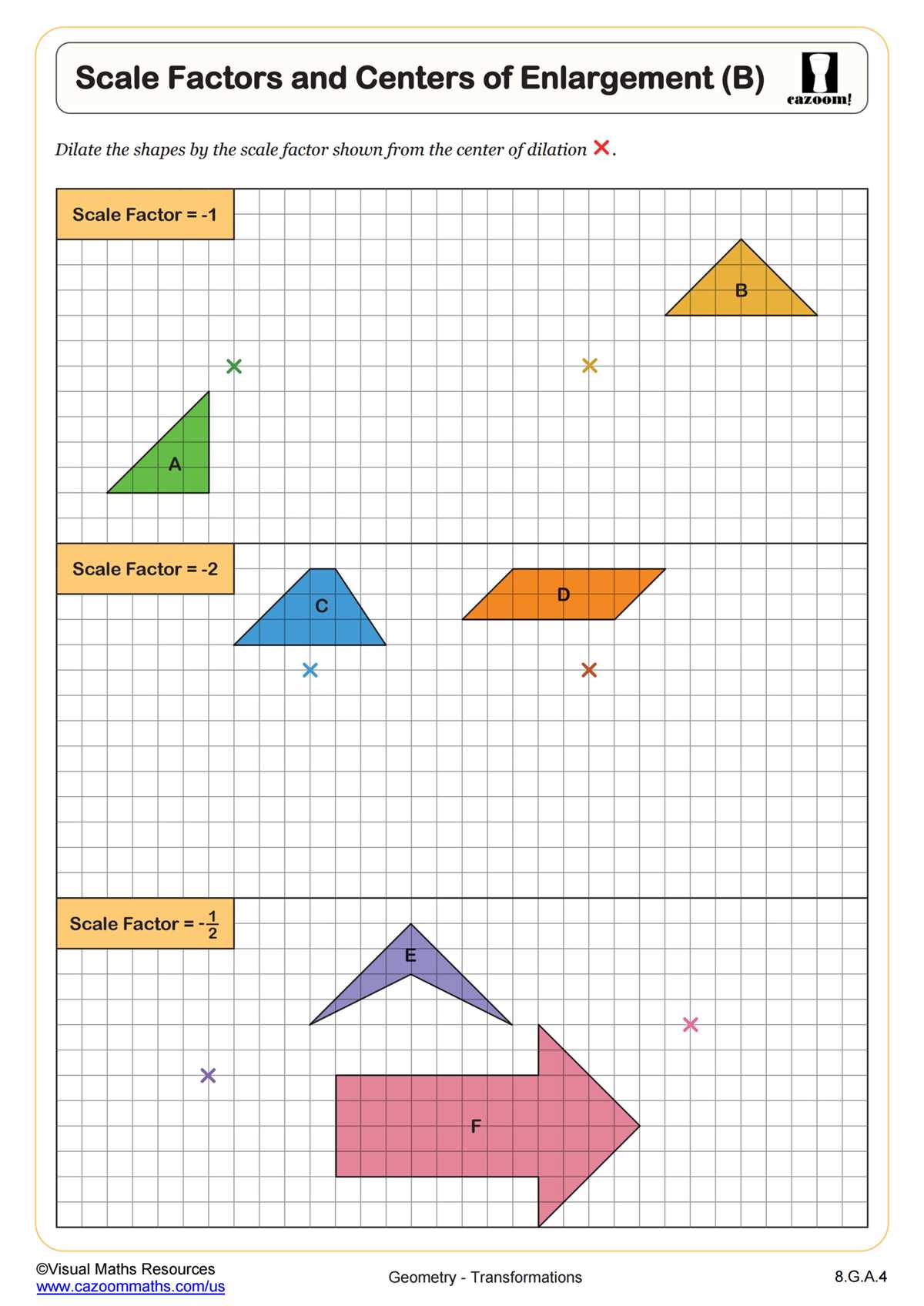 math drills com dilations c answer key