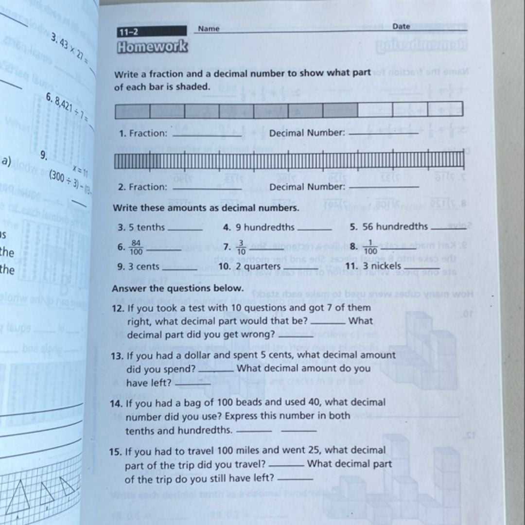 math expressions volume 1 grade 5 answer key