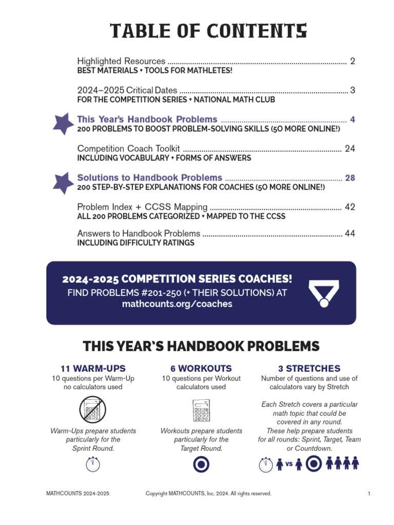 mathcounts 2026 answer key