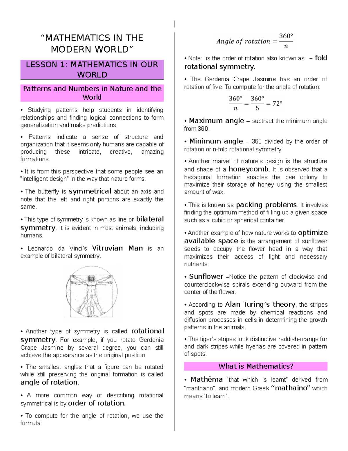 mathematics in the modern world philippine edition answer key