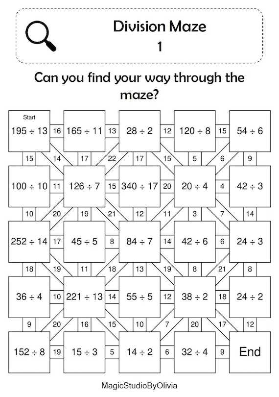 maze answer key grade 4