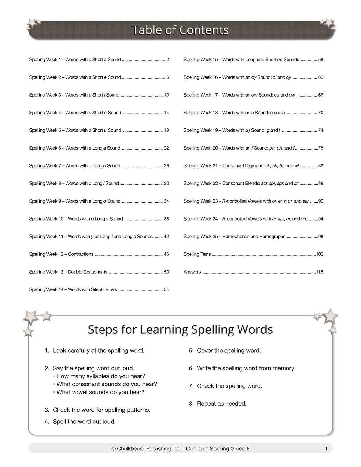 macmillan/mcgraw hill spelling grade 6 answer key