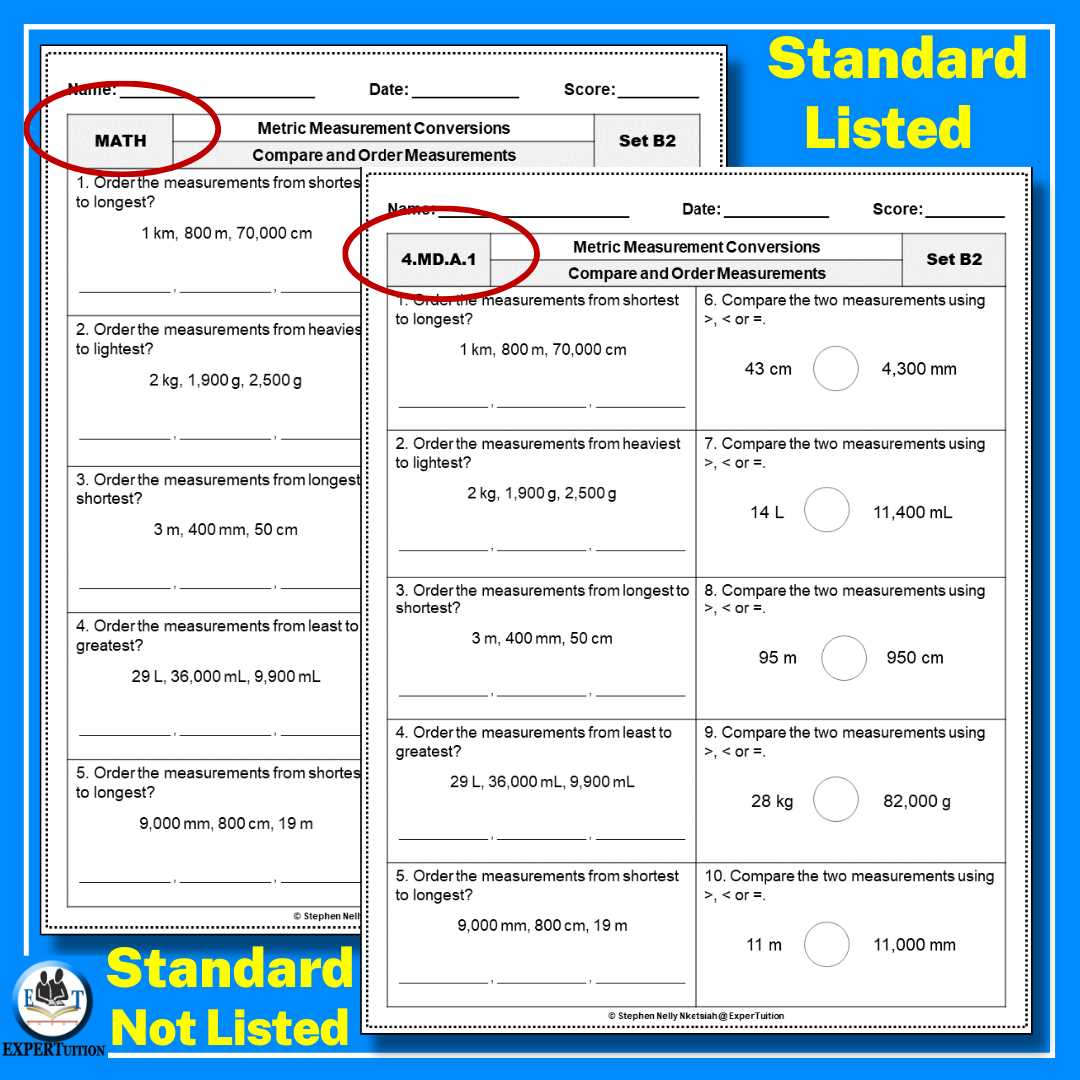 metric conversions worksheet with answer key